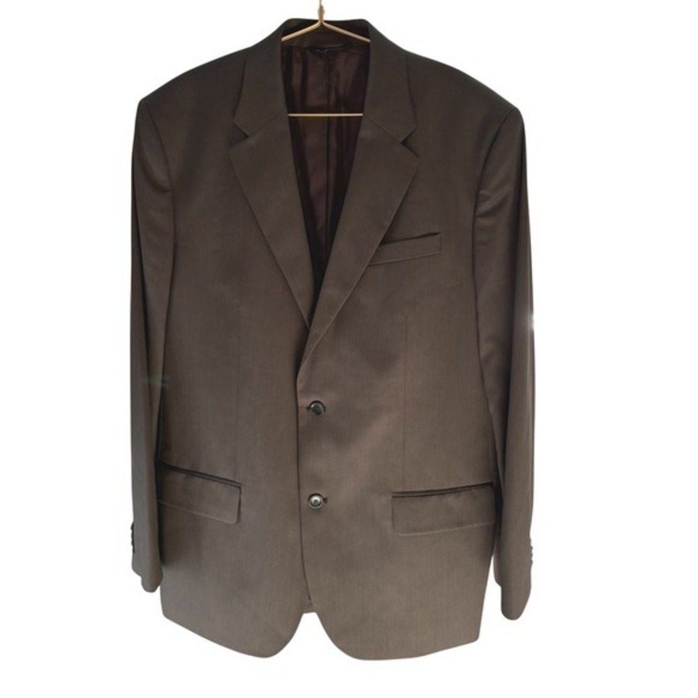 Banana Republic 46L Heather Brown 100% Wool Two Button Blazer Men's Jacket - Picture 10 of 10